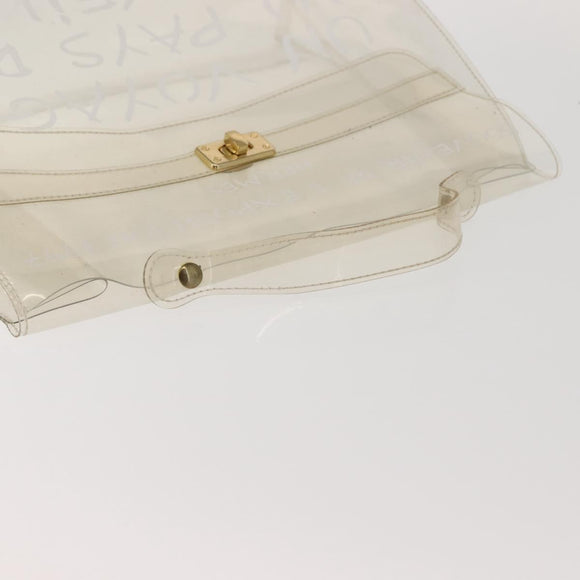 HERMES Small Vinyl Kelly Hand Bag Vinyl Clear Auth 148190