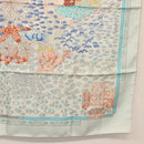 HERMES Carre 90 Scarf ""RENCONTRE OCEAN "" Silk Light Blue Auth 148193-10