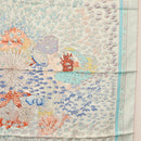 HERMES Carre 90 Scarf ""RENCONTRE OCEAN "" Silk Light Blue Auth 148193-7