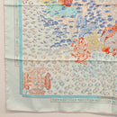 HERMES Carre 90 Scarf ""RENCONTRE OCEAN "" Silk Light Blue Auth 148193-8