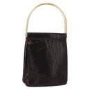 CARTIER Trinity Hand Bag Nylon Black Gold Auth 148194-1