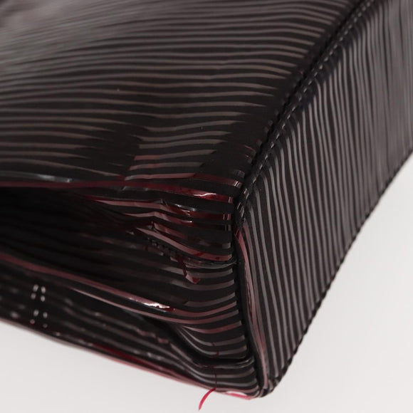 CARTIER Trinity Hand Bag Nylon Black Gold Auth 148194