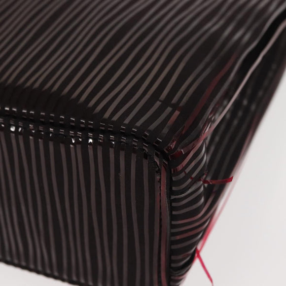 CARTIER Trinity Hand Bag Nylon Black Gold Auth 148194