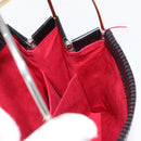 CARTIER Trinity Hand Bag Nylon Black Gold Auth 148194-17