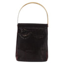 CARTIER Trinity Hand Bag Nylon Black Gold Auth 148194-13