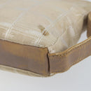 CHANEL New Travel Line Pouch Nylon Beige CC Auth 148196-12