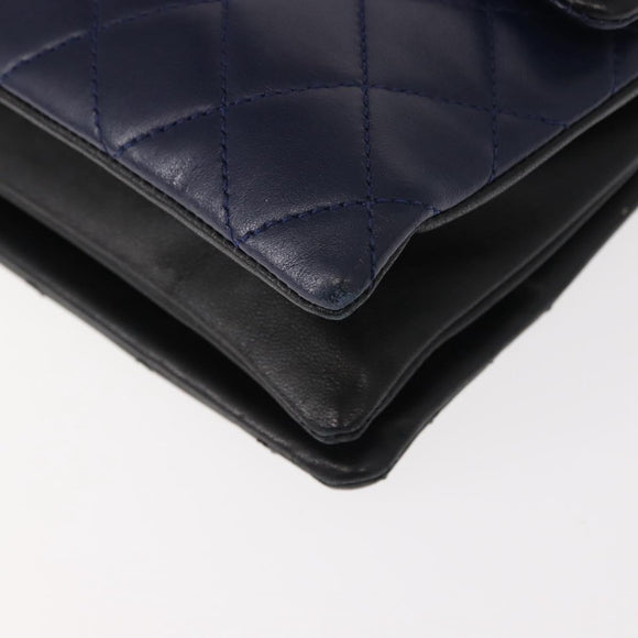 CHANEL Matelasse Chain Pagoda Bag Lamb Skin Multicolor Gold CC Auth 148199