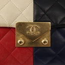 CHANEL Matelasse Chain Pagoda Bag Lamb Skin Multicolor Gold CC Auth 148199-20