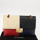 CHANEL Matelasse Chain Pagoda Bag Lamb Skin Multicolor Gold CC Auth 148199-12
