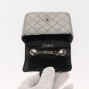 CHANEL Matelasse Chain Hand Bag Lamb Skin Silver CC Auth 148202-15