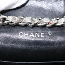 CHANEL Matelasse Chain Hand Bag Lamb Skin Silver CC Auth 148202-18