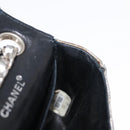 CHANEL Matelasse Chain Hand Bag Lamb Skin Silver CC Auth 148202-20