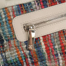 CHANEL Cococoon Tote Bag Nylon White Silver CC Auth 148203V-22