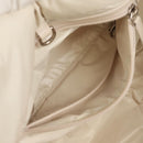 CHANEL Cococoon Tote Bag Nylon White Silver CC Auth 148203V-29