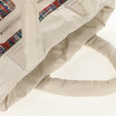 CHANEL Cococoon Tote Bag Nylon White Silver CC Auth 148203V-14