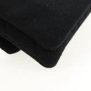 CHANEL Chain Shoulder Bag Cotton Black Silver CC Auth 148204V-17