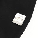 CHANEL Chain Shoulder Bag Cotton Black Silver CC Auth 148204V-22