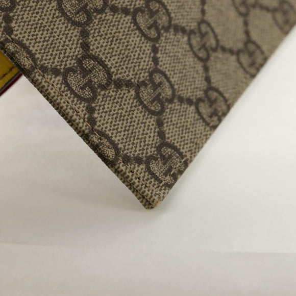 GUCCI GG Supreme Accessory Pouch PVC Beige 457233 Auth 148206V