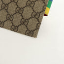 GUCCI GG Supreme Accessory Pouch PVC Beige 457233 Auth 148206V-16
