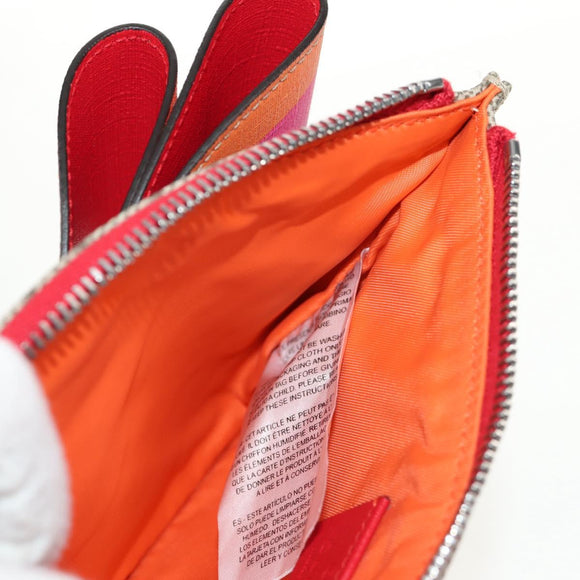 GUCCI GG Supreme Accessory Pouch PVC Beige 457233 Auth 148206V