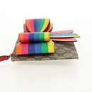 GUCCI GG Supreme Accessory Pouch PVC Beige 457233 Auth 148206V-3