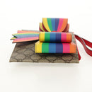 GUCCI GG Supreme Accessory Pouch PVC Beige 457233 Auth 148206V-4