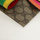 GUCCI GG Supreme Accessory Pouch PVC Beige 457233 Auth 148206V-7