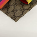 GUCCI GG Supreme Accessory Pouch PVC Beige 457233 Auth 148206V-14