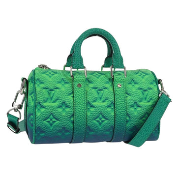 LOUIS VUITTON Monogram Illusion Keepall XS Hand Bag Green M59691 Auth 148207SM