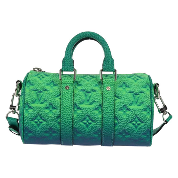 LOUIS VUITTON Monogram Illusion Keepall XS Hand Bag Green M59691 Auth 148207SM