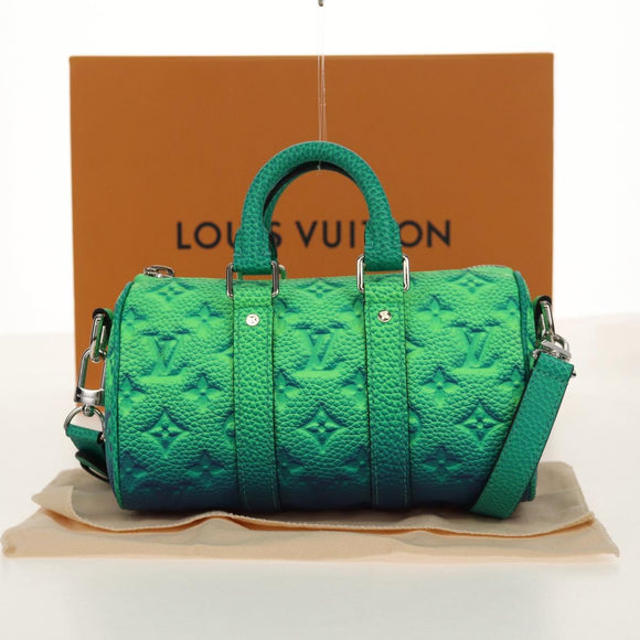 LOUIS VUITTON Monogram Illusion Keepall XS Hand Bag Green M59691 Auth 148207SM
