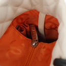 CHANEL Cambon Line Tote Bag Lamb Skin White Silver CC Auth 148211-9