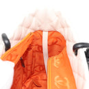 CHANEL Cambon Line Tote Bag Lamb Skin White Silver CC Auth 148211-20