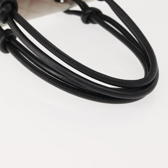 CHANEL Cambon Line Tote Bag Lamb Skin White Silver CC Auth 148211