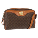 CELINE Macadam Canvas Shoulder Bag PVC Brown Gold Auth 148213-1