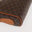 CELINE Macadam Canvas Shoulder Bag PVC Brown Gold Auth 148213-15