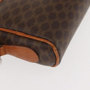 CELINE Macadam Canvas Shoulder Bag PVC Brown Gold Auth 148213-17