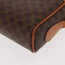 CELINE Macadam Canvas Shoulder Bag PVC Brown Gold Auth 148213-18