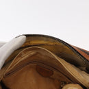 CELINE Macadam Canvas Shoulder Bag PVC Brown Gold Auth 148213-9