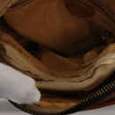 CELINE Macadam Canvas Shoulder Bag PVC Brown Gold Auth 148213-10