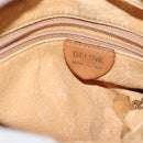 CELINE Macadam Canvas Shoulder Bag PVC Brown Gold Auth 148213-20