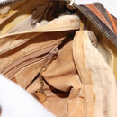 CELINE Macadam Canvas Shoulder Bag PVC Brown Gold Auth 148213-21