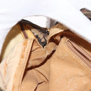 CELINE Macadam Canvas Shoulder Bag PVC Brown Gold Auth 148213-22