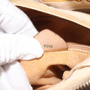 CELINE Macadam Canvas Shoulder Bag PVC Brown Gold Auth 148213-12