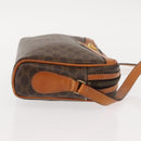CELINE Macadam Canvas Shoulder Bag PVC Brown Gold Auth 148213-3
