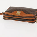 CELINE Macadam Canvas Shoulder Bag PVC Brown Gold Auth 148213-6