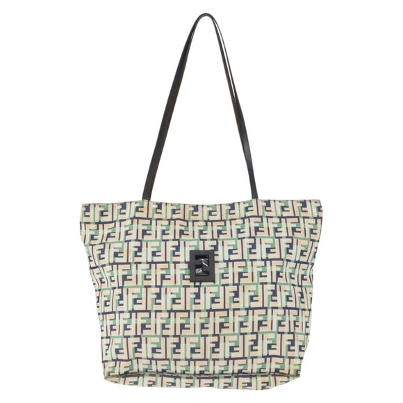 FENDI Zucca Canvas Tote Bag White Auth 148214