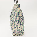 FENDI Zucca Canvas Tote Bag White Auth 148214-4