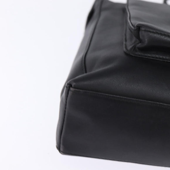 Salvatore Ferragamo Shoulder Bag Leather Black Gold Auth 148231