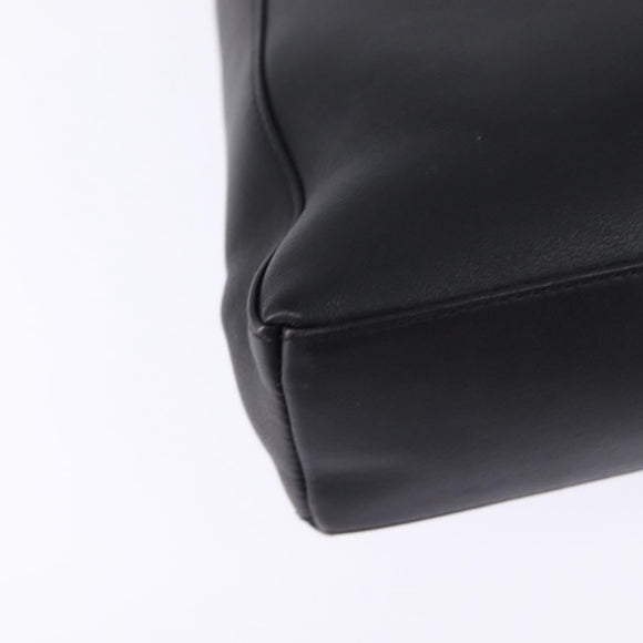 Salvatore Ferragamo Shoulder Bag Leather Black Gold Auth 148231